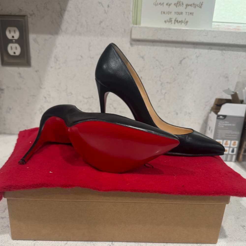 Christian Louboutin Pigalle Follies 100 Nappa Leather Pumps - Size 37.5 (US 7.5)